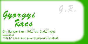 gyorgyi racs business card